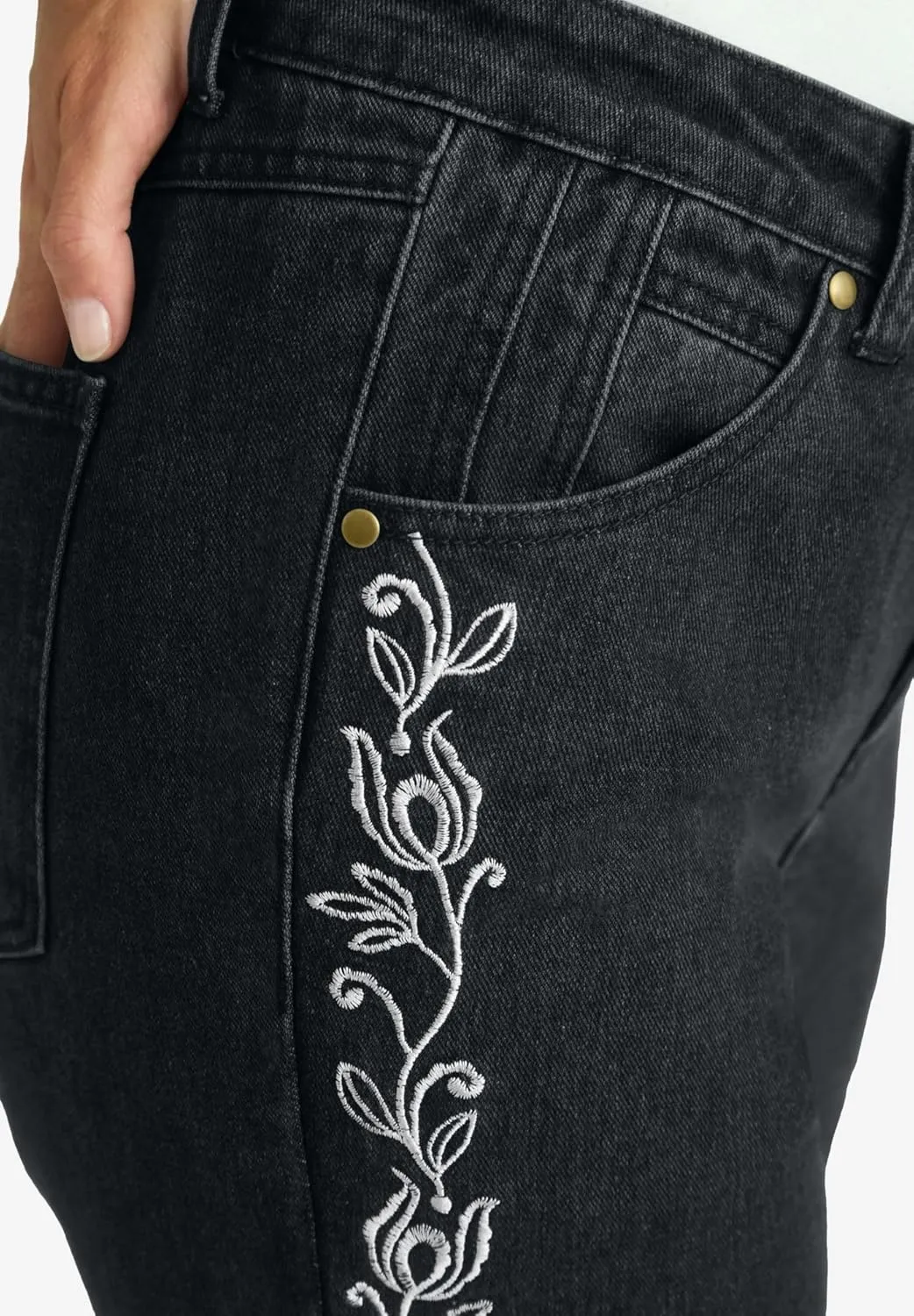 Jessica London Women's Plus Size Classic Cotton Denim Straight-Leg Jean