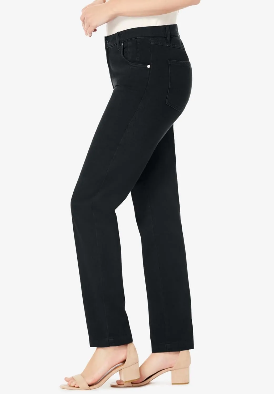 Jessica London Women's Plus Size Classic Cotton Denim Straight-Leg Jean