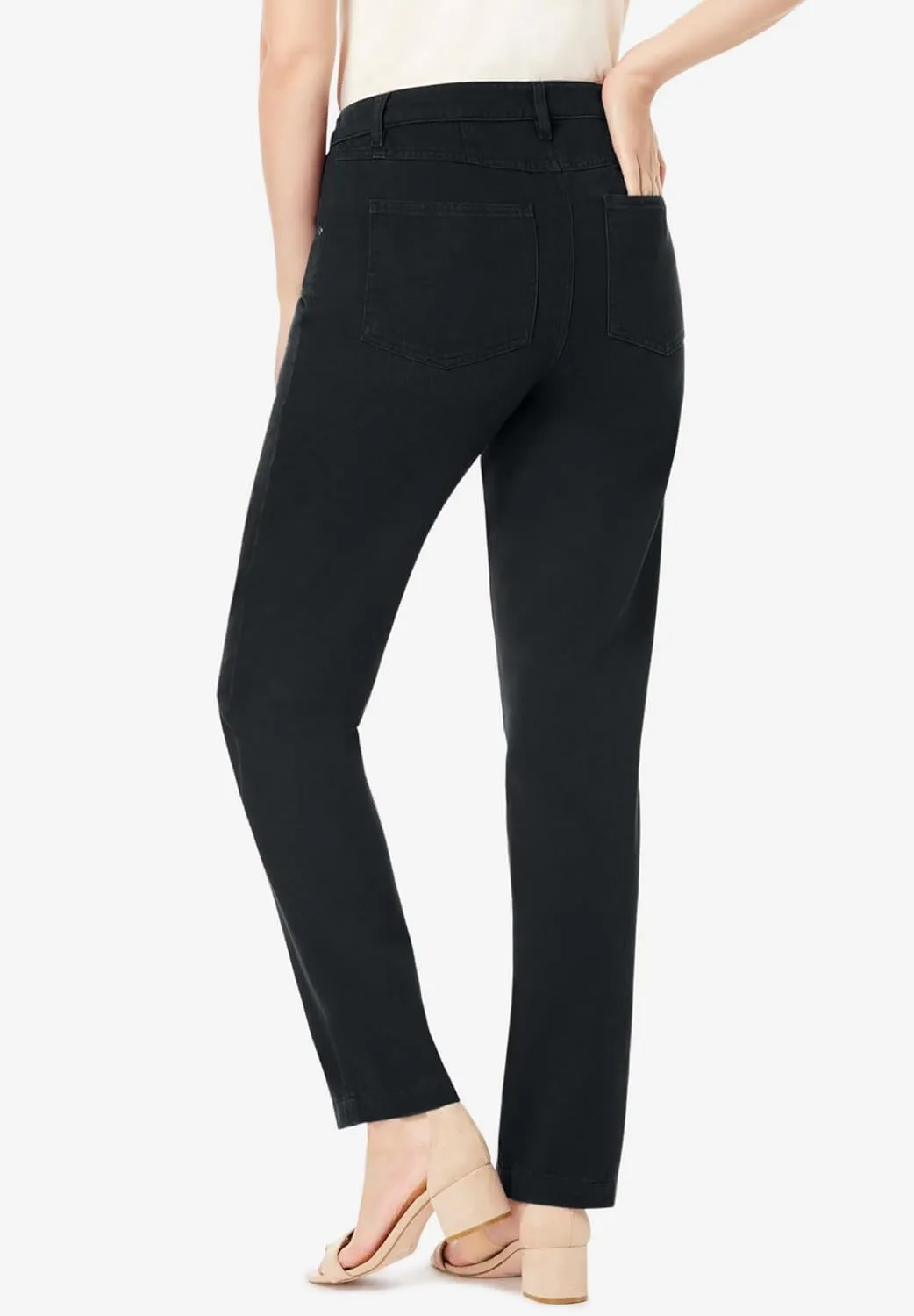 Jessica London Women's Plus Size Classic Cotton Denim Straight-Leg Jean