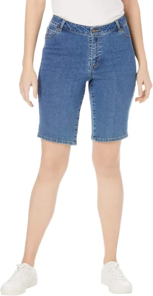 Jessica London Women's Plus Size True Fit Stretch Denim Bermuda Short