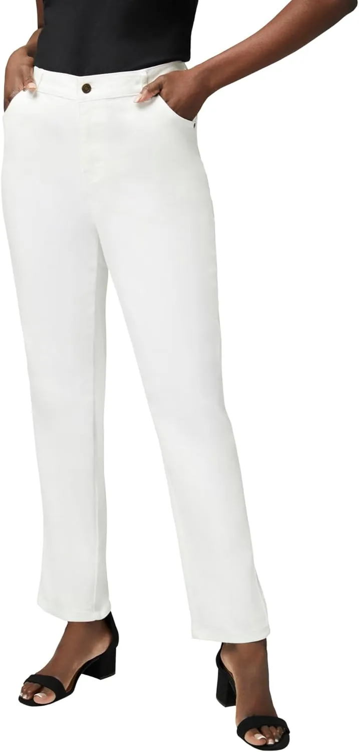 Jessica London Women's Plus Size True Fit Stretch Denim Straight Leg Jean