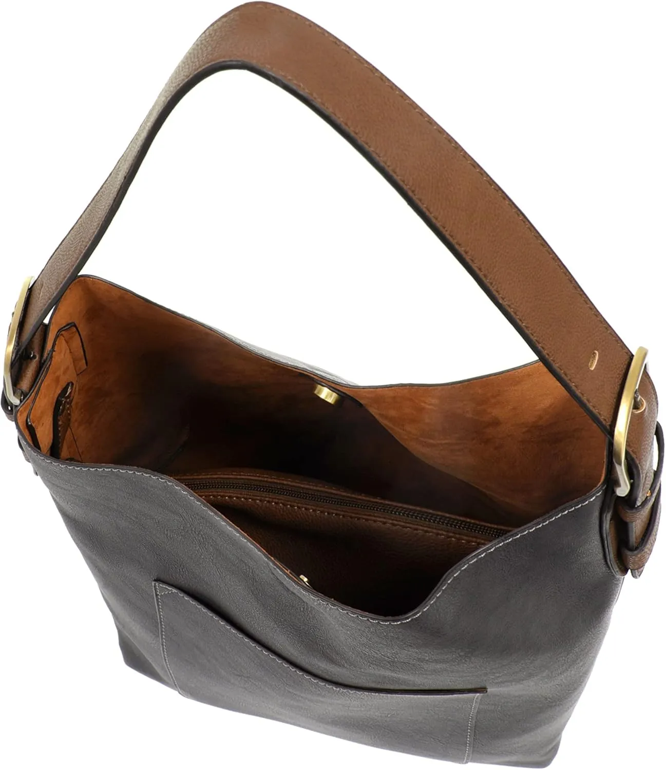 Joy Susan Womens Faux Leather: Hobo 2-in-1 Handbag