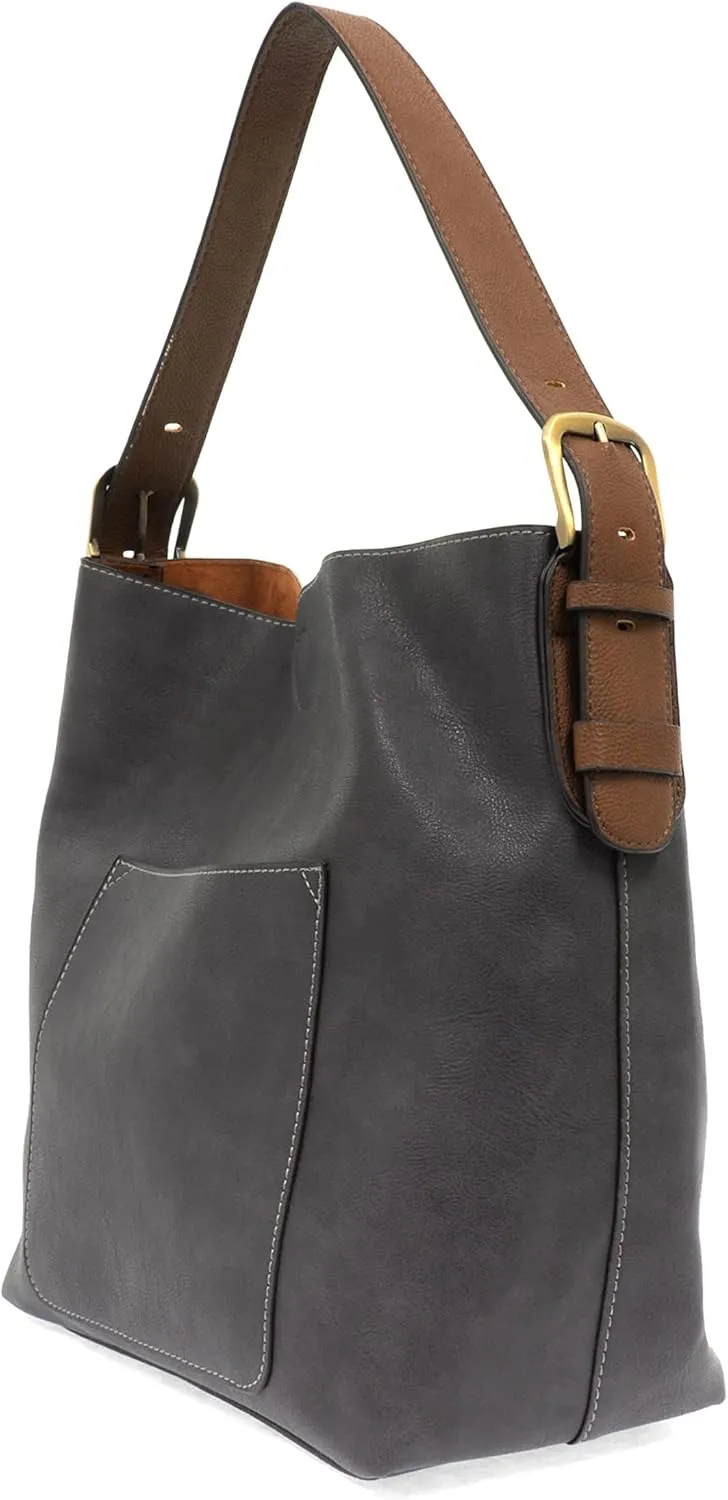Joy Susan Womens Faux Leather: Hobo 2-in-1 Handbag