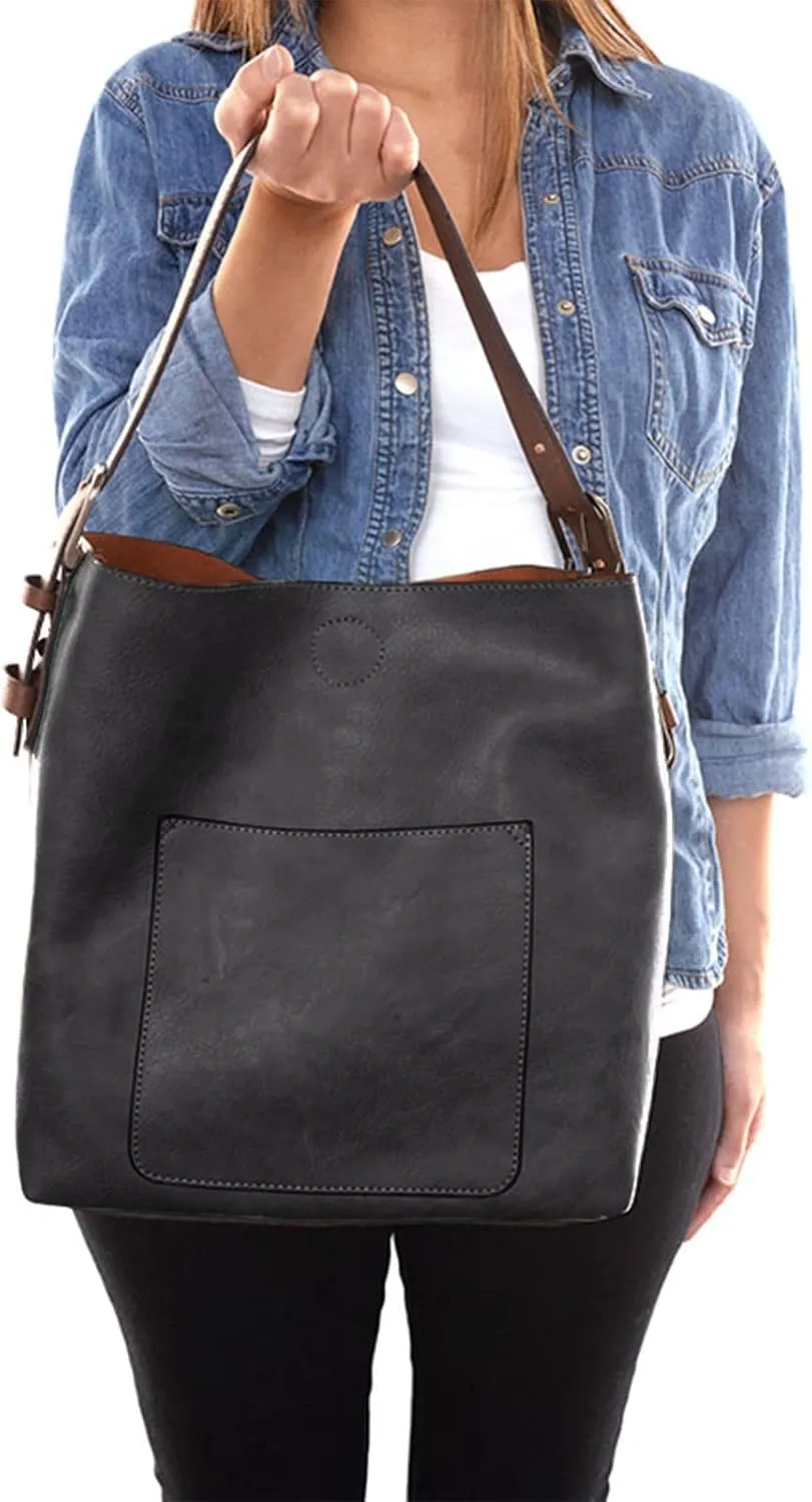 Joy Susan Womens Faux Leather: Hobo 2-in-1 Handbag