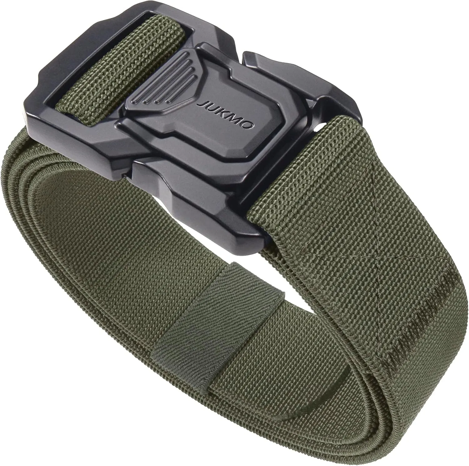 JUKMO Tactical Belt for Men, Military Rigger 1.5" Nylon Web Work Belt with Quick Release Heavy Duty Buckle