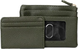 Julia Buxton Solid Pebble Vegan Leather Lg ID Coin Case