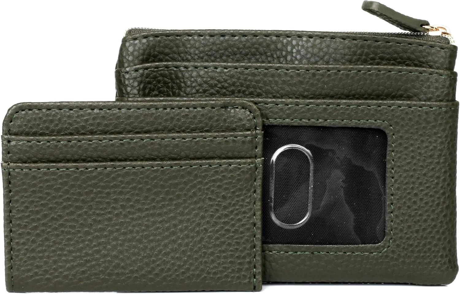 Julia Buxton Solid Pebble Vegan Leather Lg ID Coin Case