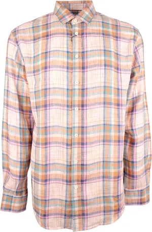 Julian Madras Check Linen Shirt