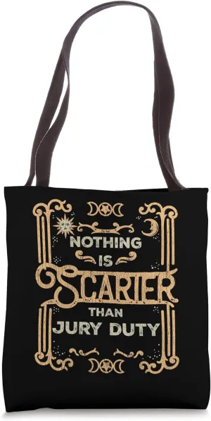 Jury Duty llustration Jury Member Lawyer Jury Service Tote Bag