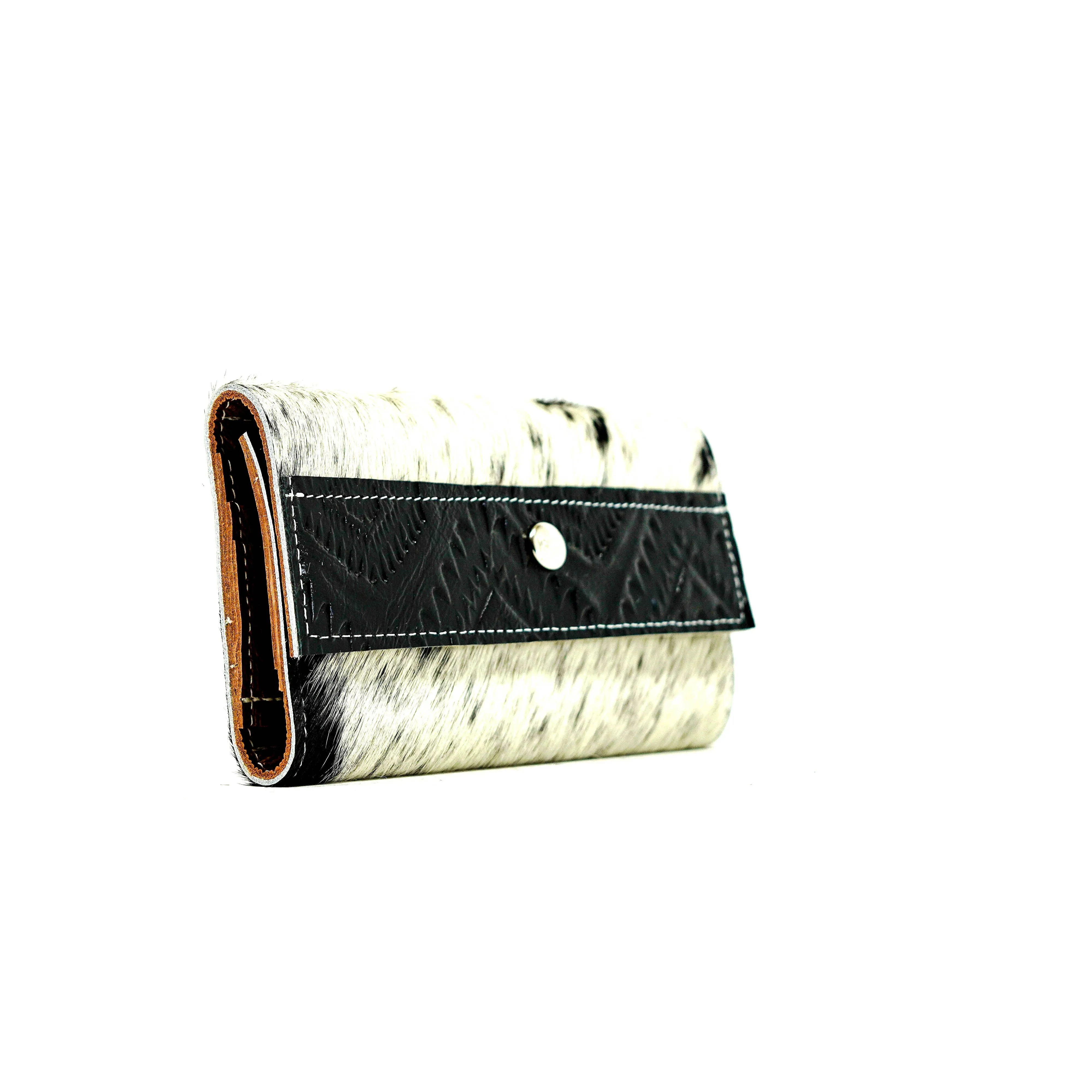 Kacey Wallet - Black & White w/ Onyx Aztec