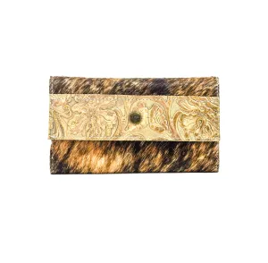 Kacey Wallet - Brindle w/ Golden Tool