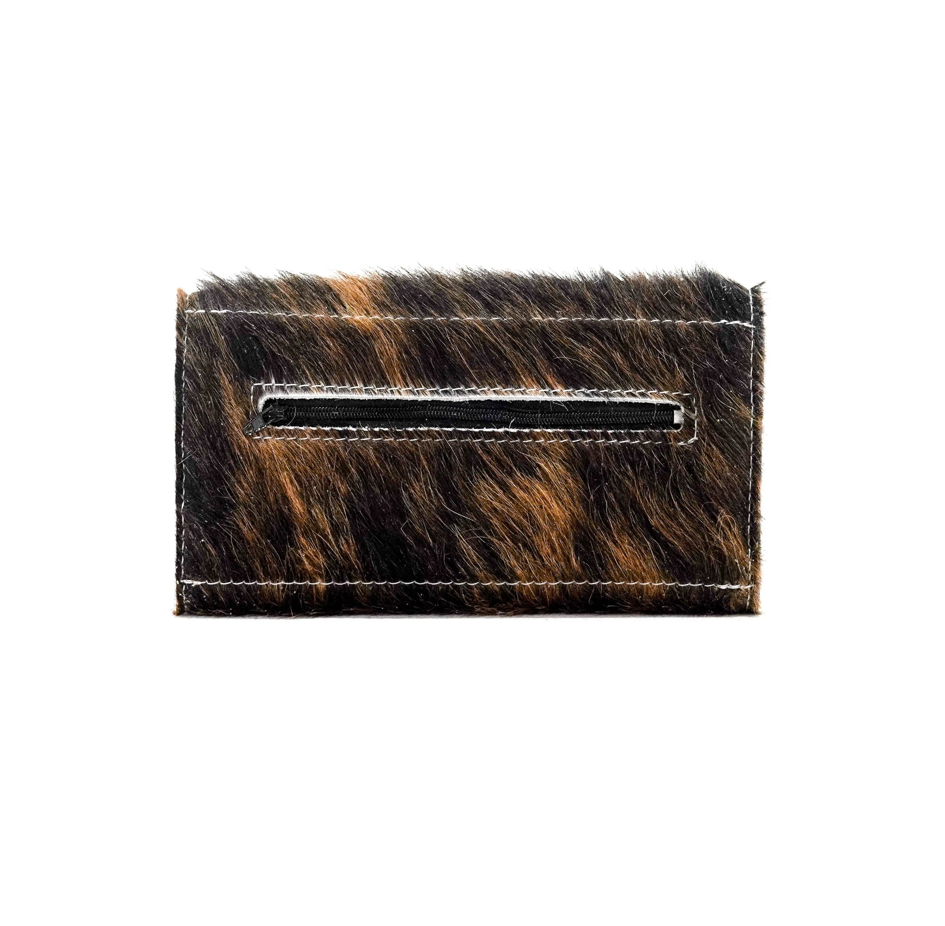 Kacey Wallet - Dark Brindle w/ Gilded Tool