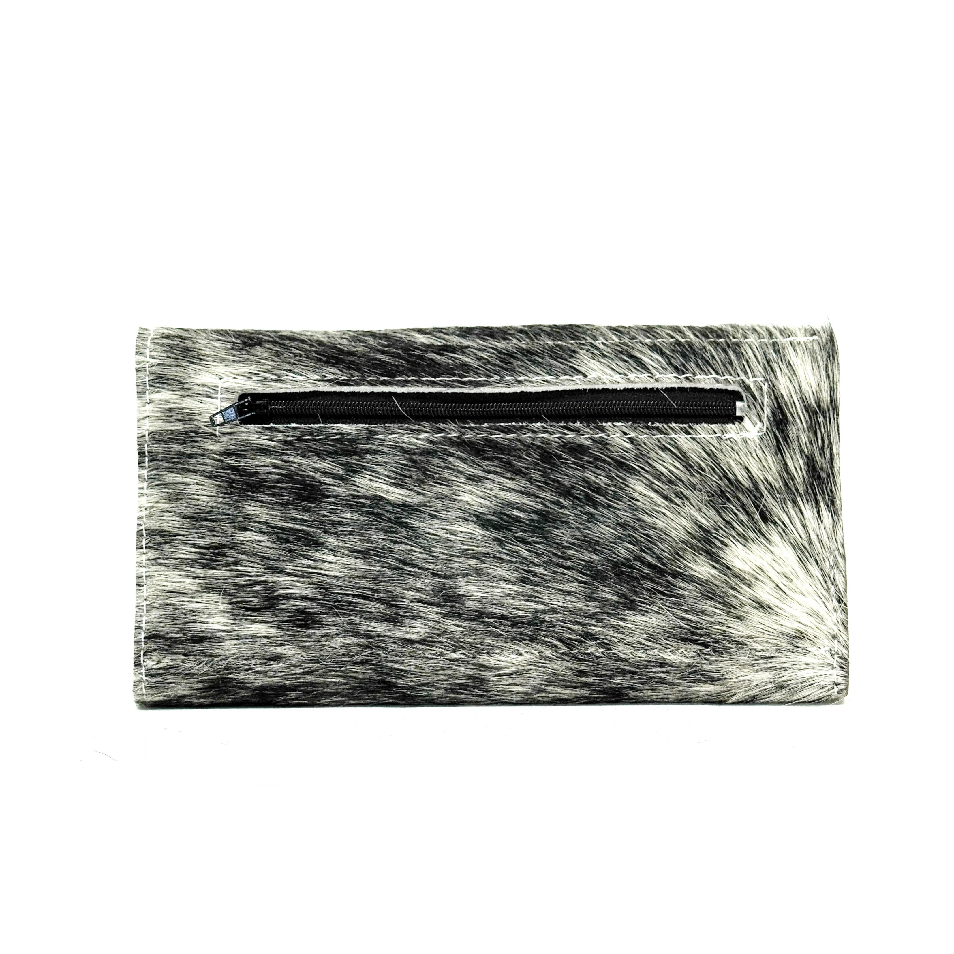 Kacey Wallet - Salt/Pepper w/ Smokeshow Croc