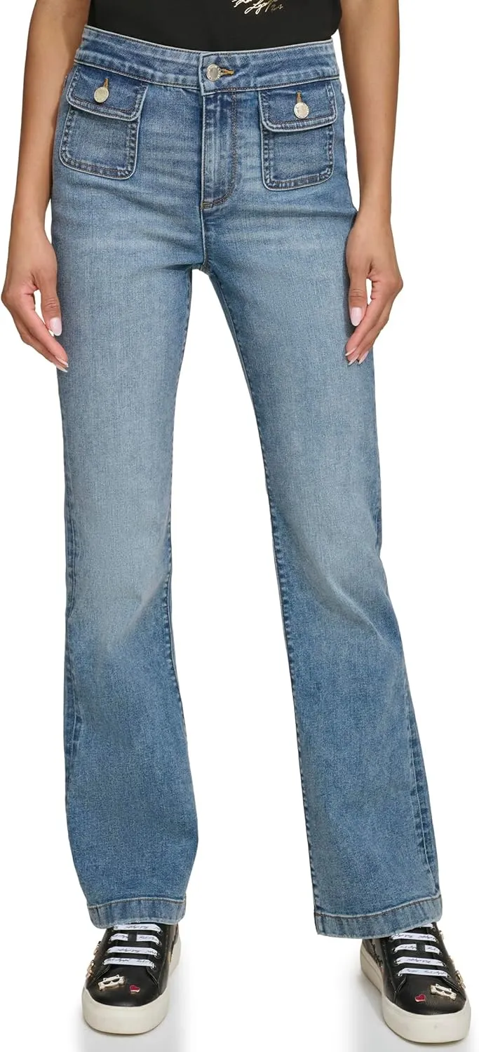 KARL LAGERFELD Women's Front Pocket Fashion Denim