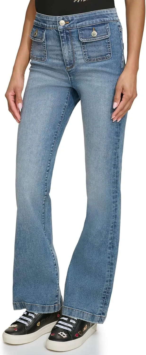 KARL LAGERFELD Women's Front Pocket Fashion Denim
