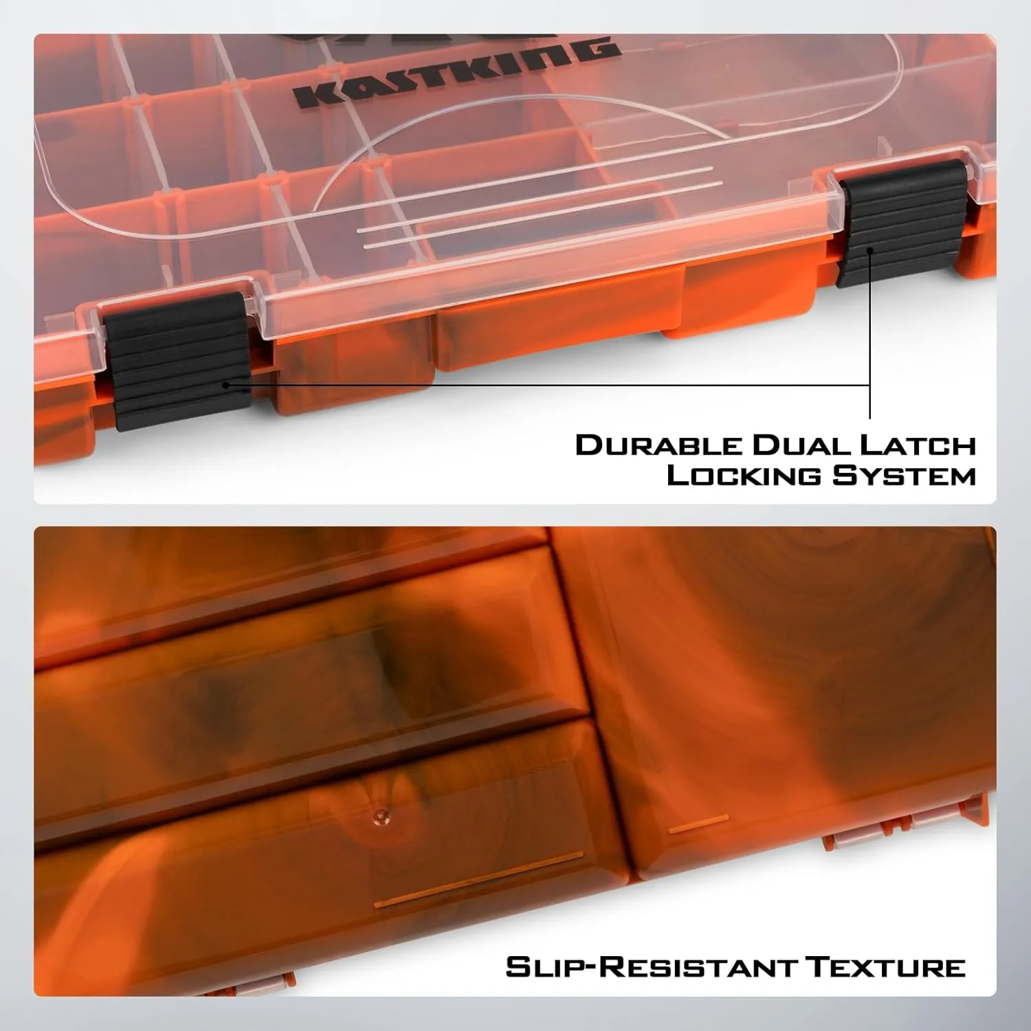 KastKing Bait Vault Camouflage Tackle Box, Plastic Tackle Trays, Fishing Tackle Box Storage Organizer with Removable Dividers, 2 Packs /4 Packs Lure Boxes Terminal Tackle Storage