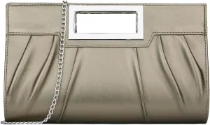 KKXIU Women Clutch Purse Elegant Pleated Evening Bag for Wedding Prom Bridal with Chain Strap