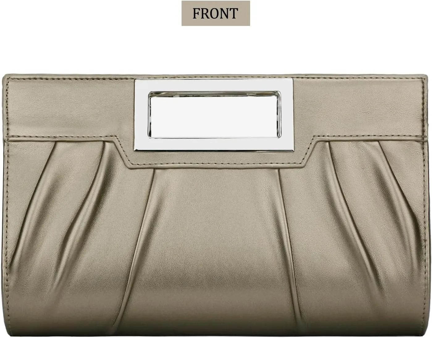 KKXIU Women Clutch Purse Elegant Pleated Evening Bag for Wedding Prom Bridal with Chain Strap