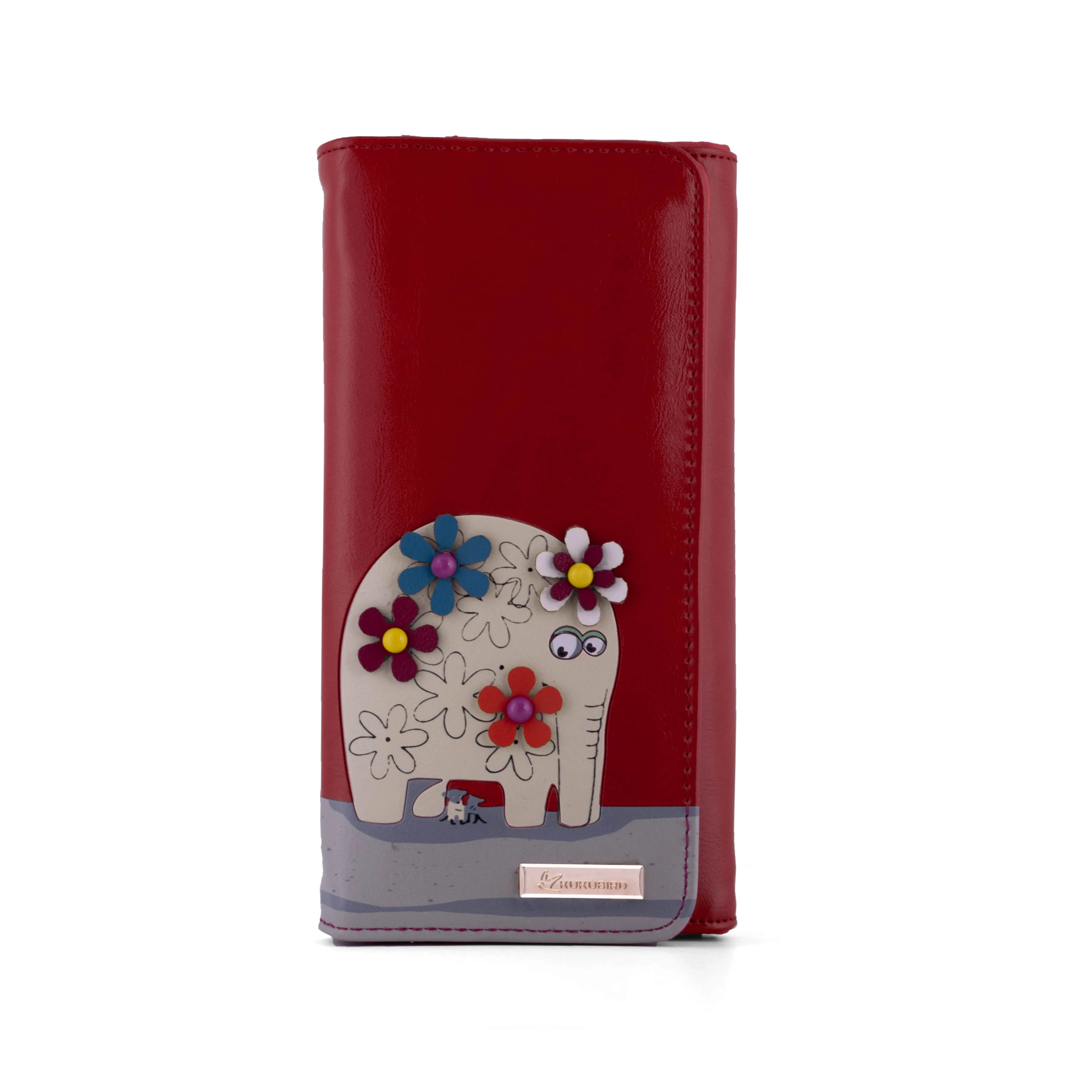 Kukubird Large Purse Elephant And Mouse Purse - Red
