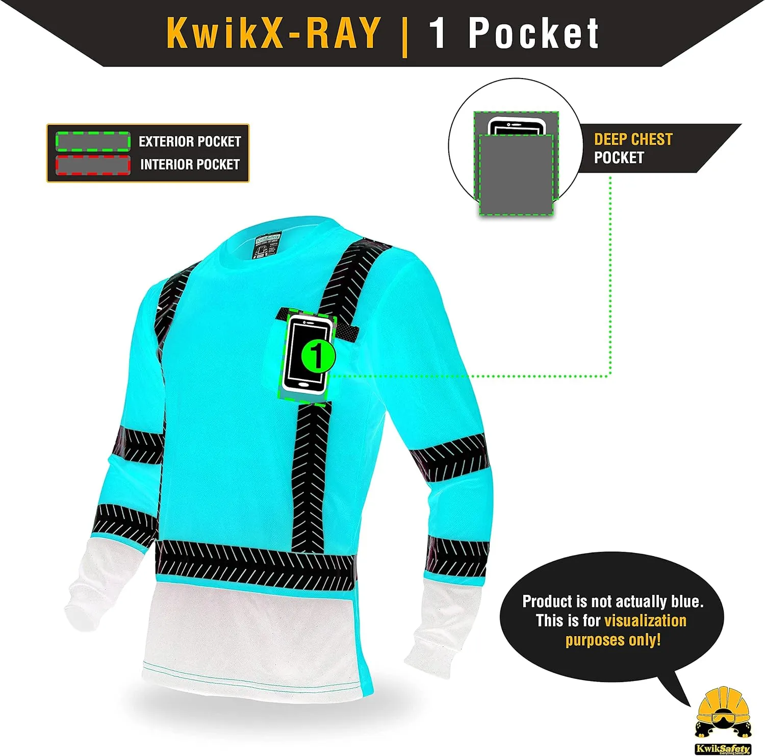KwikSafety - Charlotte, NC - Premium Long Sleeve Safety Shirts [Crew Neck, Button & Zip Collar] Class 3 ANSI Tested OSHA