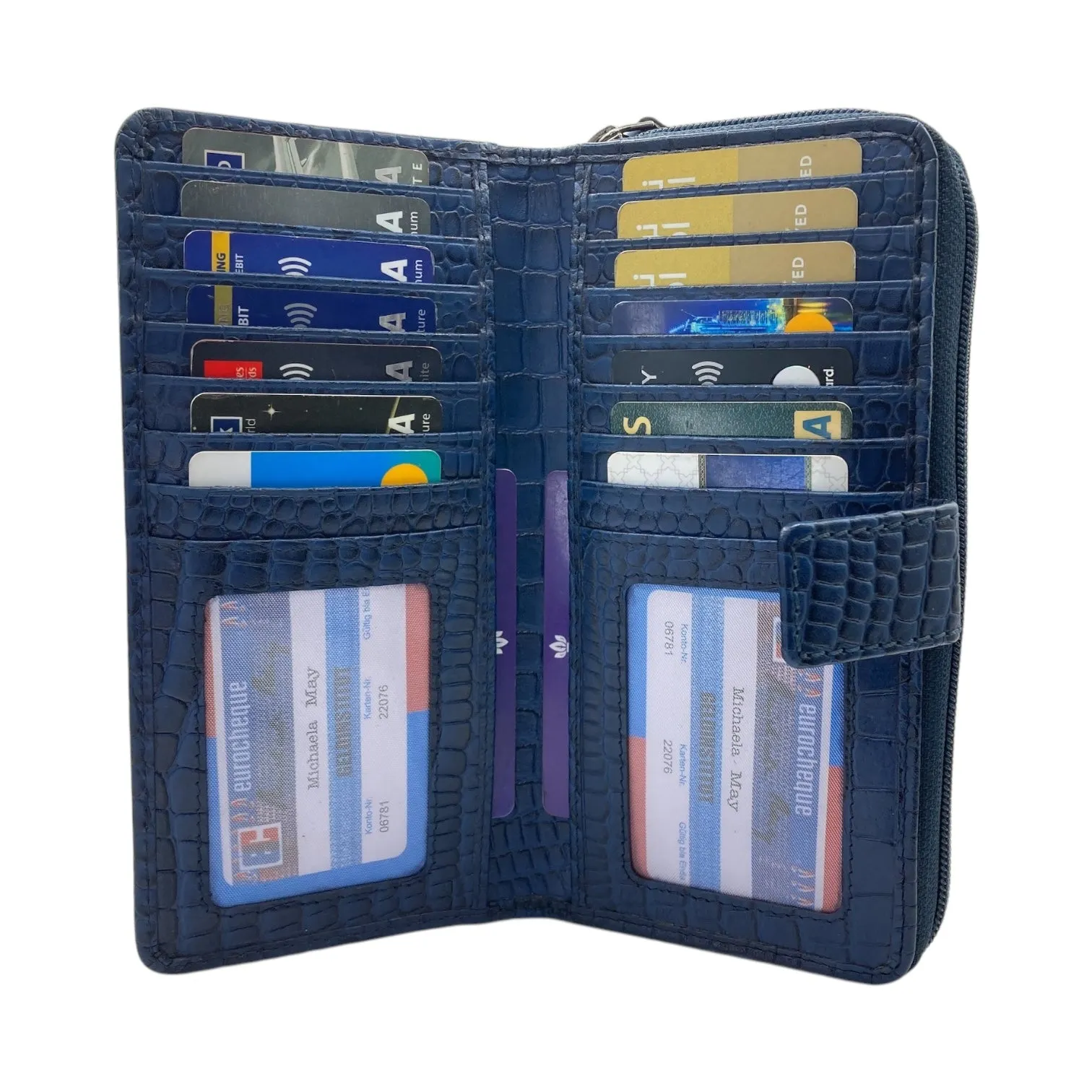 Ladies Wallet With Zipper, Bifold Wallet With  Multiple Card # 4651