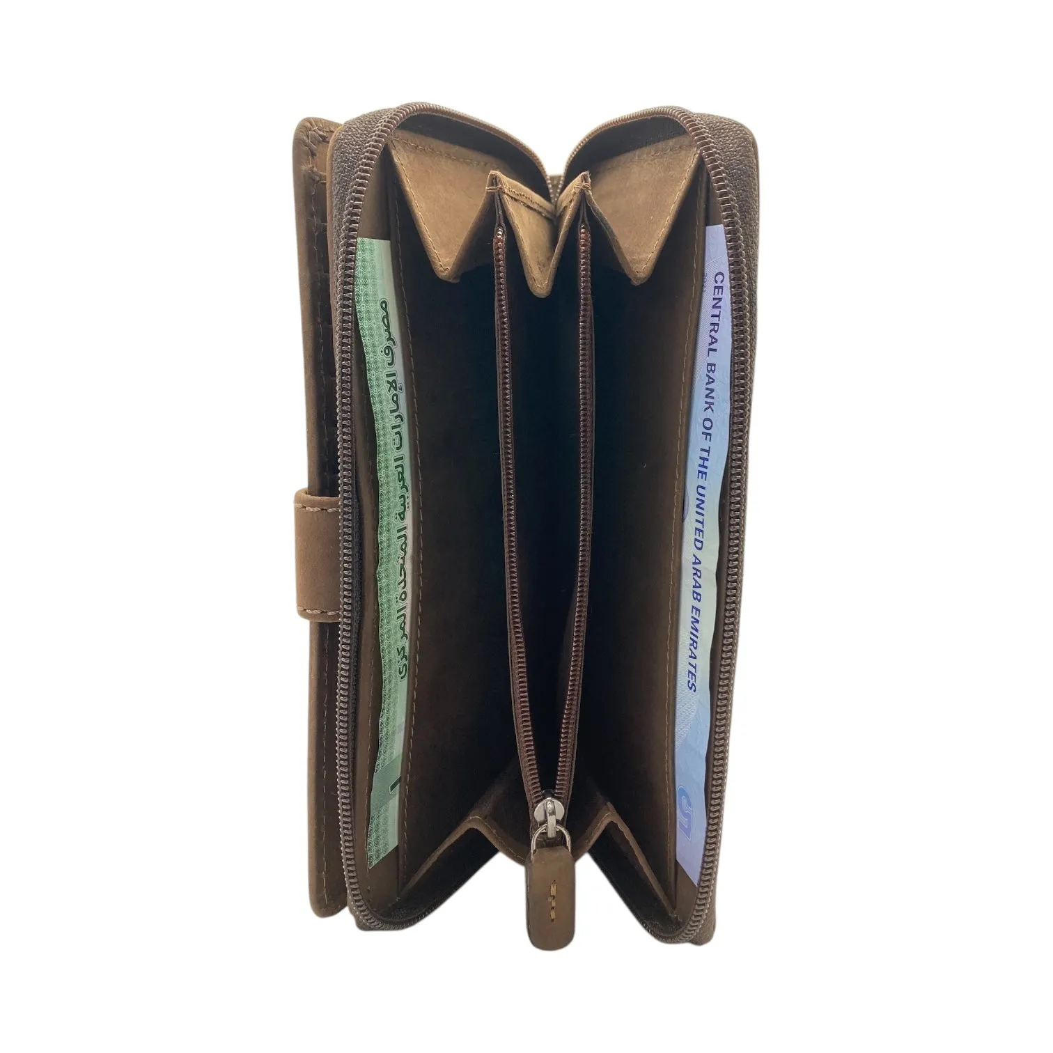 Ladies Wallet With Zipper, Bifold Wallet With  Multiple Card # 4651