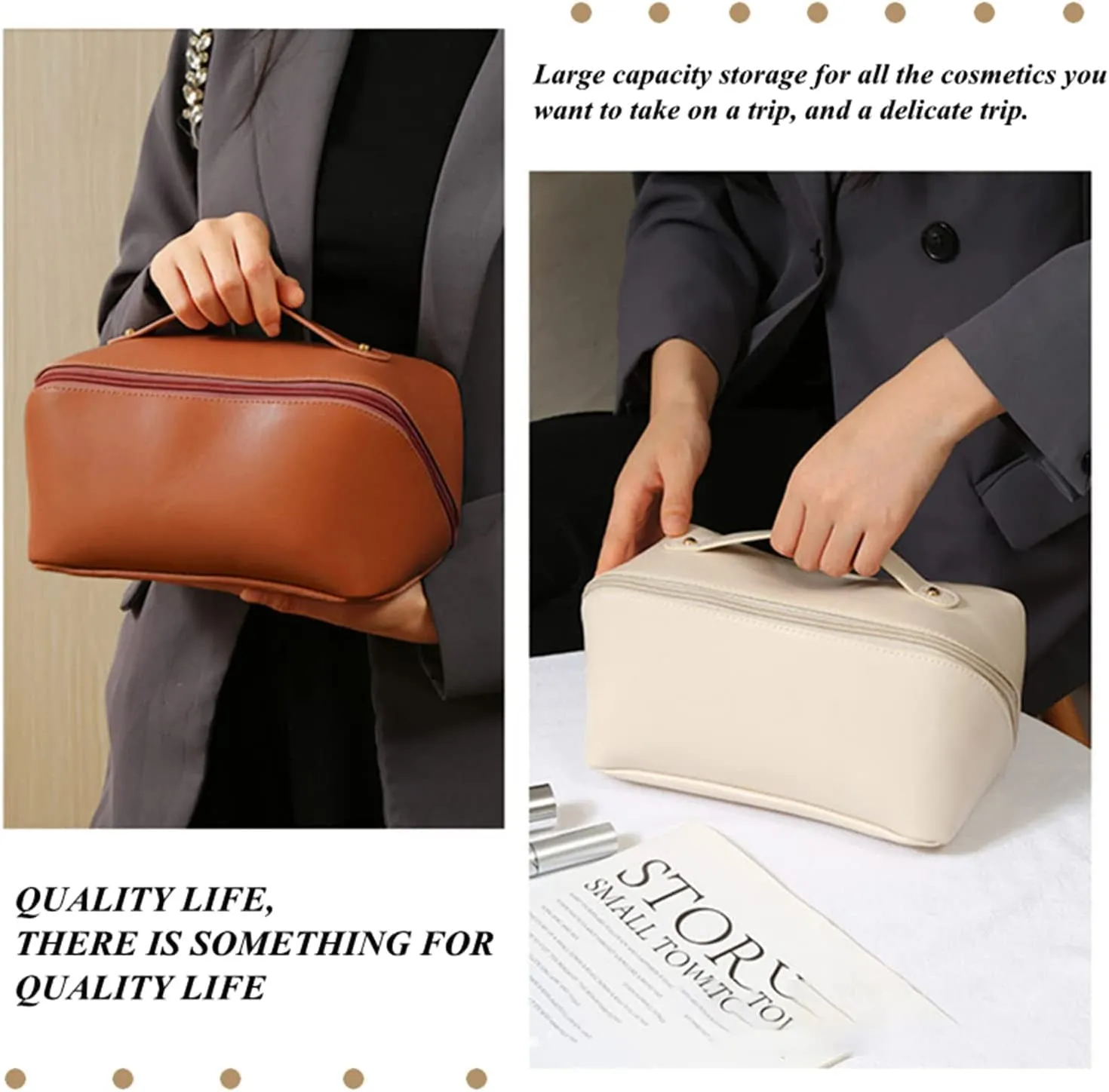 Large Capacity Foldable Travel Cosmetic Bag