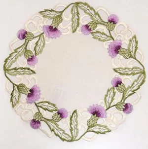 Large Doily in a Highland Glen Design.