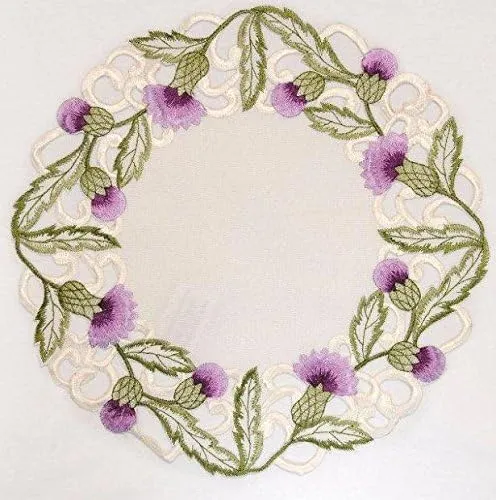 Large Doily in a Highland Glen Design.