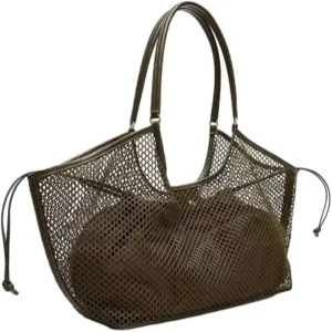 Large Mesh Beach Tote Womens Shoulder Handbag with Soft Inner Bag