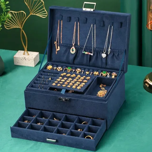 Large Velvet Jewelry Box