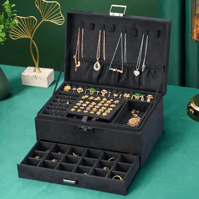 Large Velvet Jewelry Box