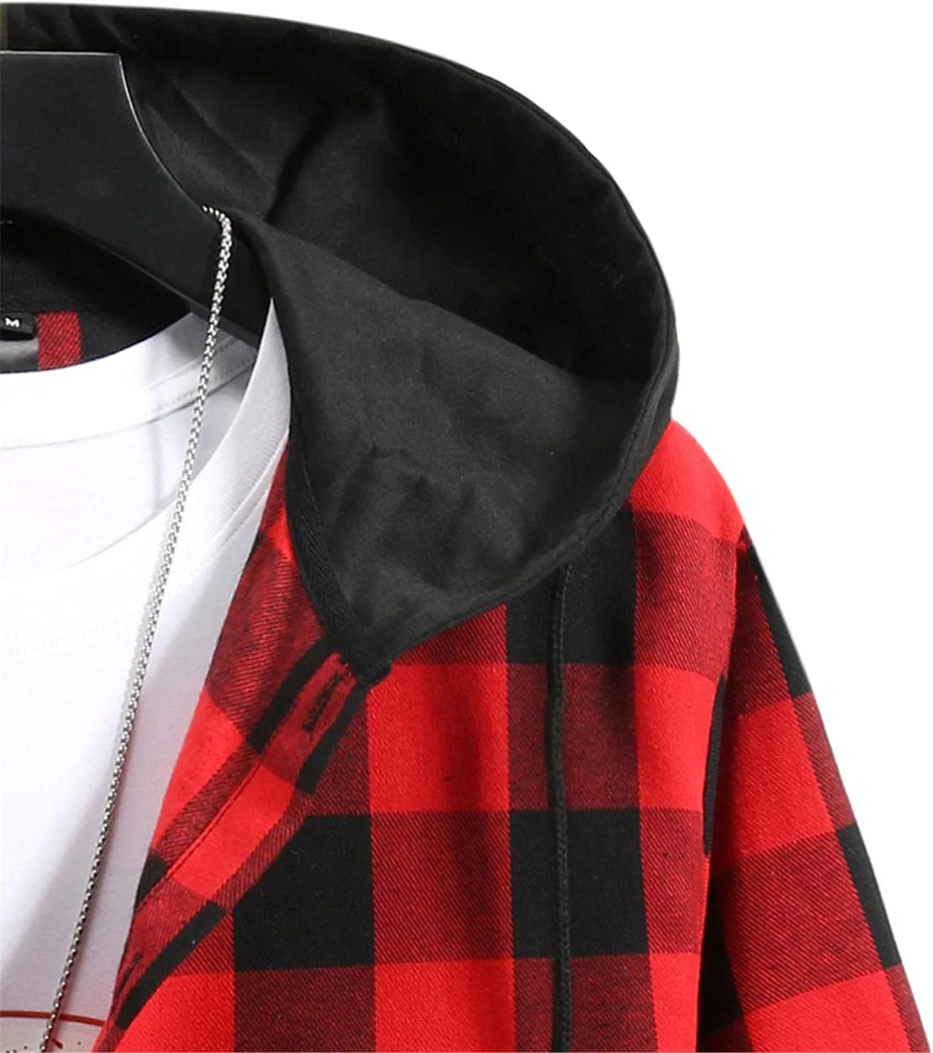 LCMTWX Men's Fleece Flannel Jackets Plaid Pocket Loose Coat Top Blouse Men Plus Size Big&Tall Mens Coat Lightweight Shirt