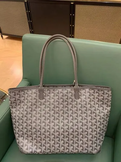 LDGY Genuine Leather Zippered Tote Bag