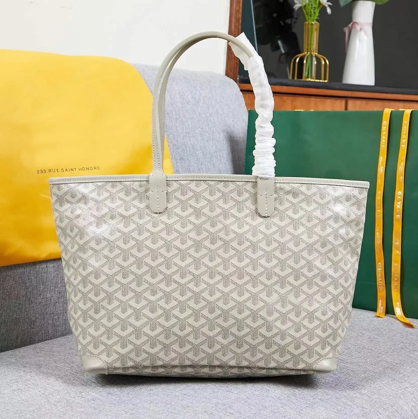 LDGY Genuine Leather Zippered Tote Bag