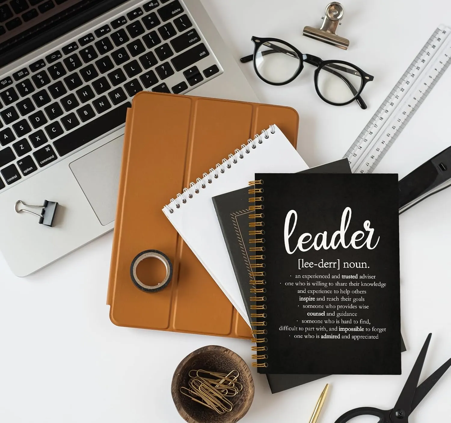Leadership Gifts Notebook Journal, Leader Gifts for Women Men, Office Meeting Notebook for Work, Thank You Gifts for Leader Mentor Boss, Spiral Notebook 5.5 x 8.3
