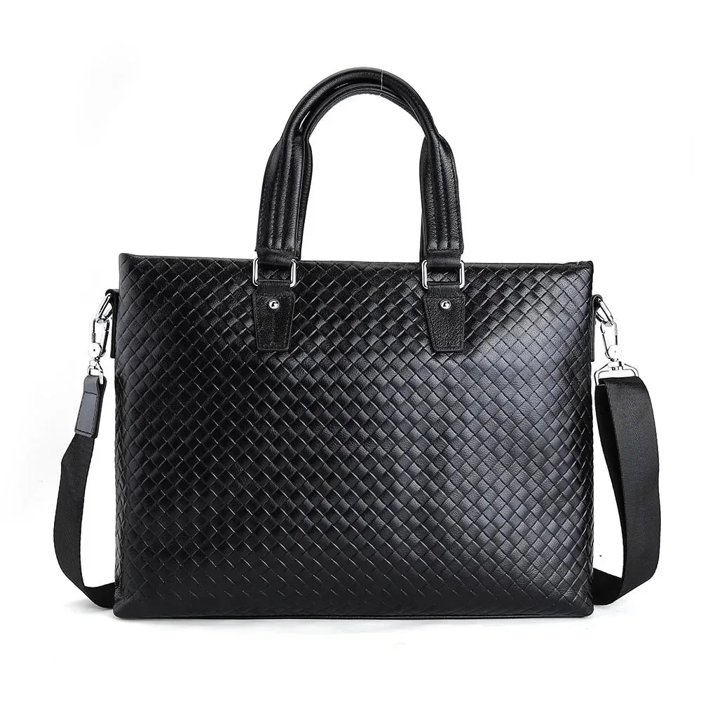 Leather Handbag Business Office Briefcase Genuine Leather Laptop Bag for Men