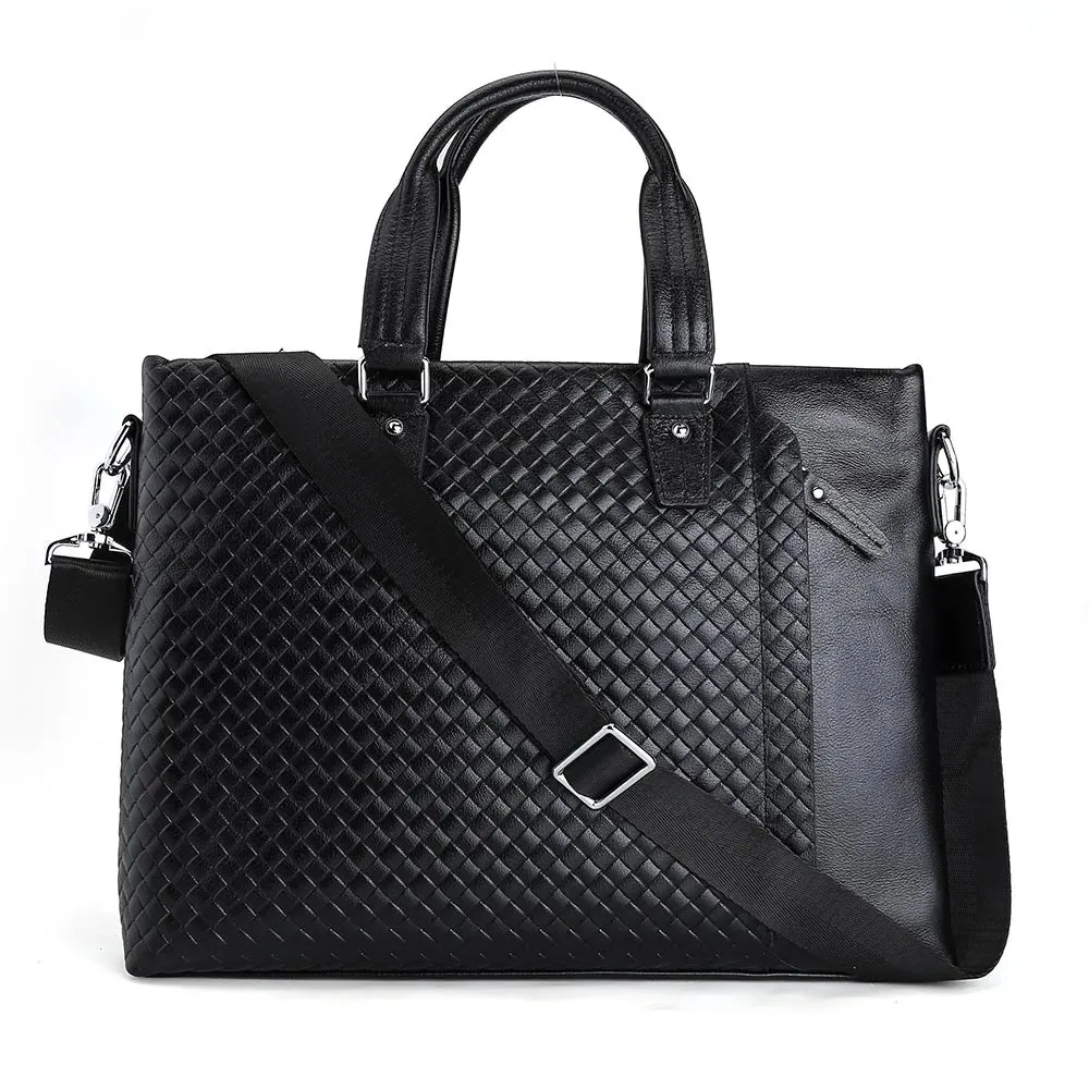 Leather Handbag Business Office Briefcase Genuine Leather Laptop Bag for Men