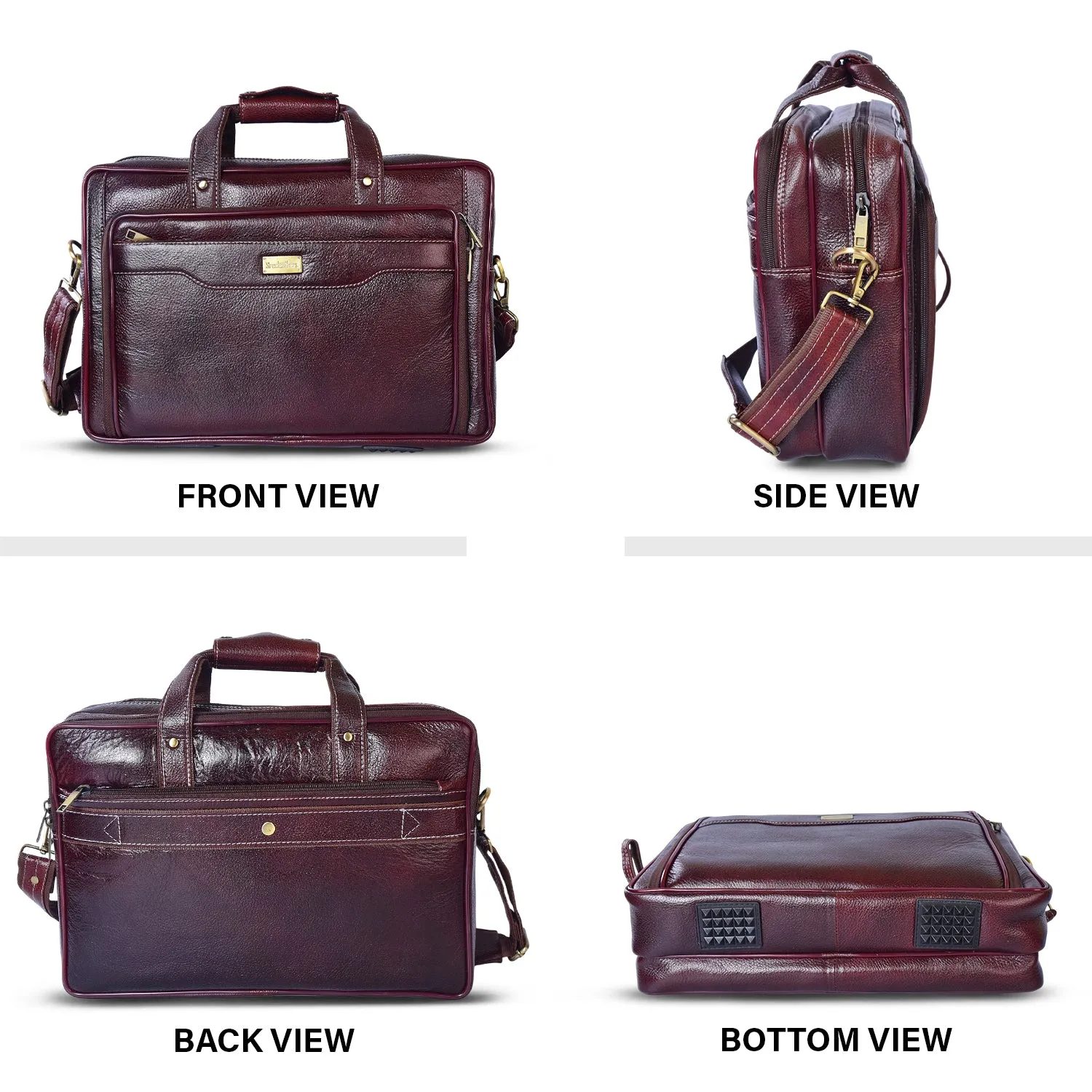 Leather Laptop Bag 36806 (Brown)