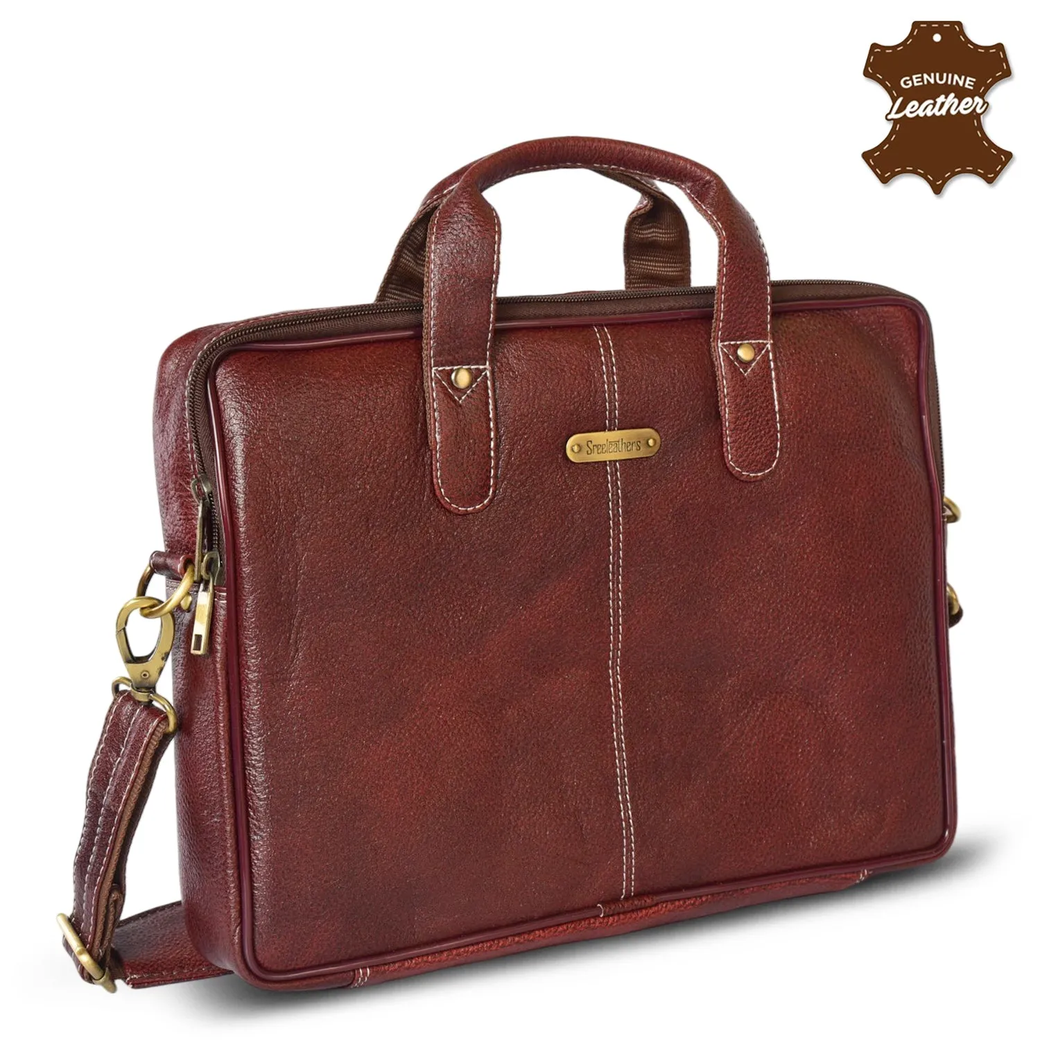 Leather Laptop Bag 36811 (Brown)