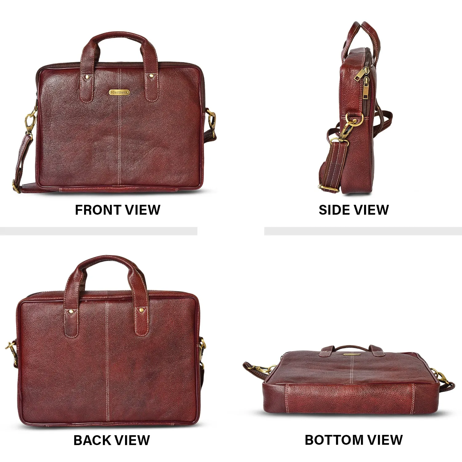 Leather Laptop Bag 36811 (Brown)