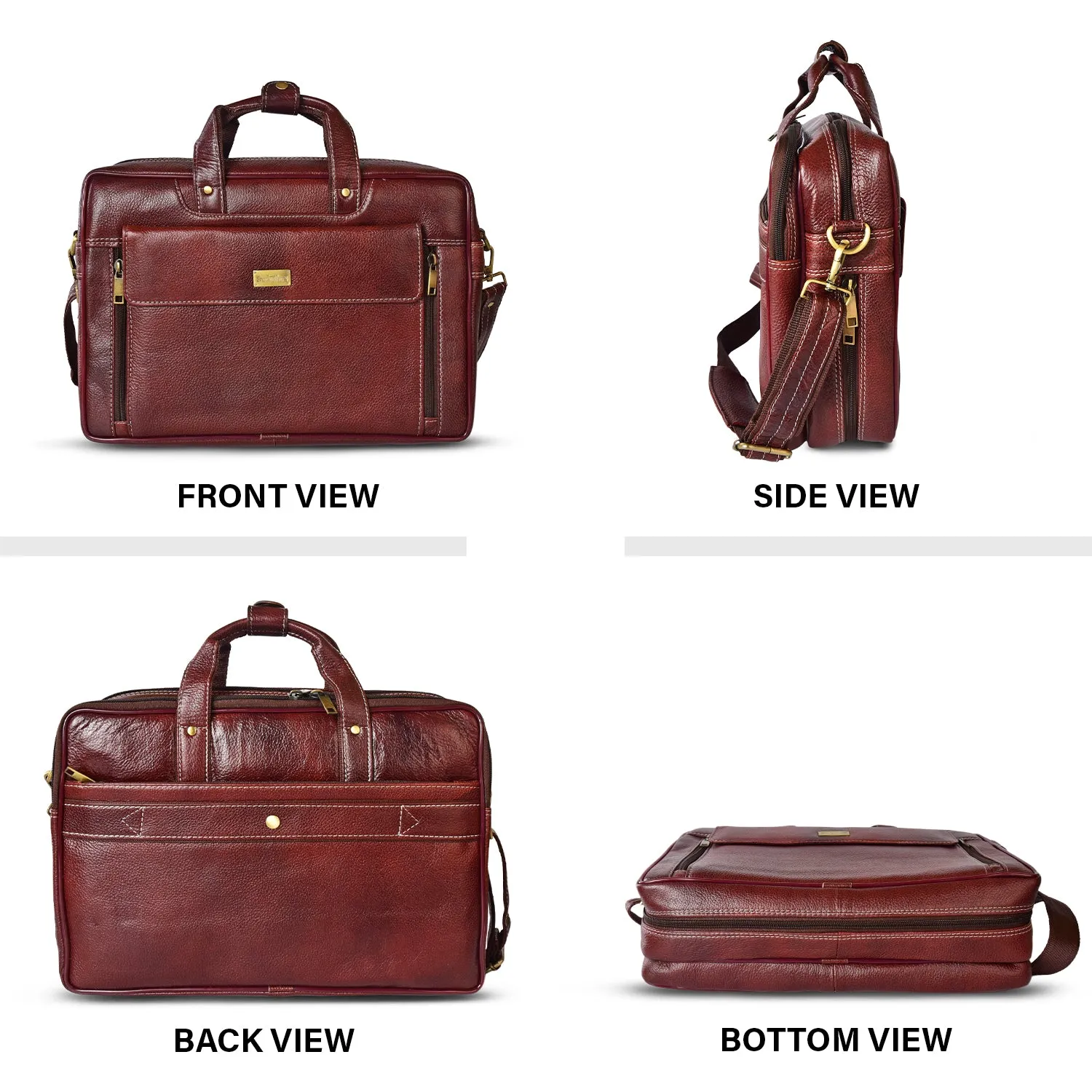 Leather Laptop Bag 36823 (Brown)