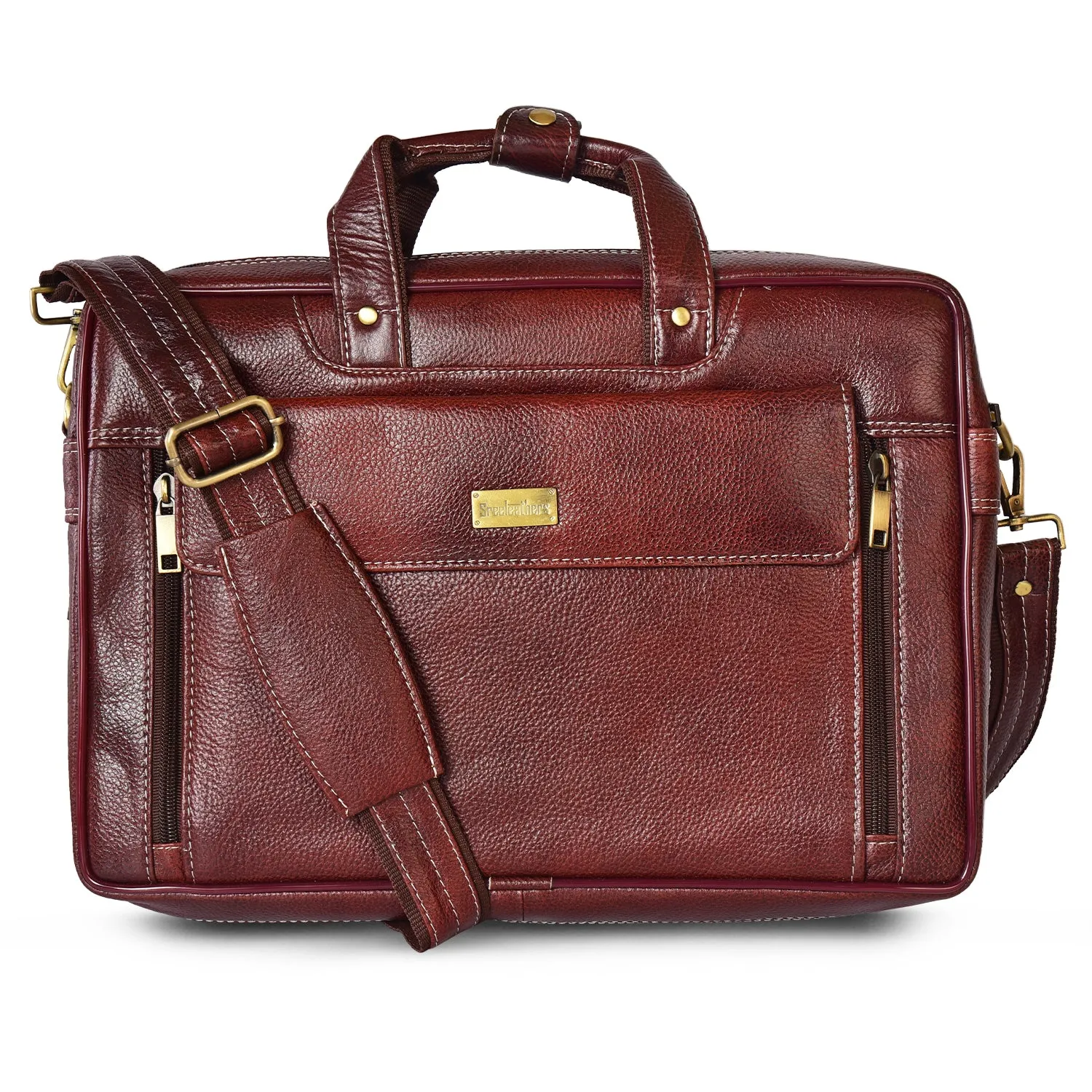 Leather Laptop Bag 36823 (Brown)