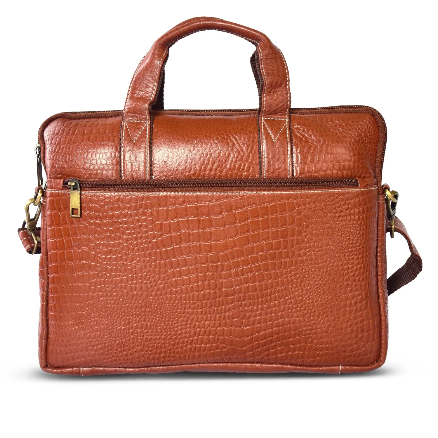 Leather Laptop Bag 36827 (Tan)