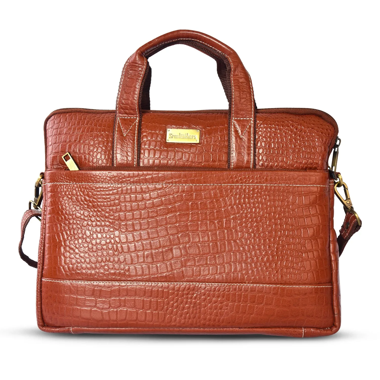 Leather Laptop Bag 36827 (Tan)