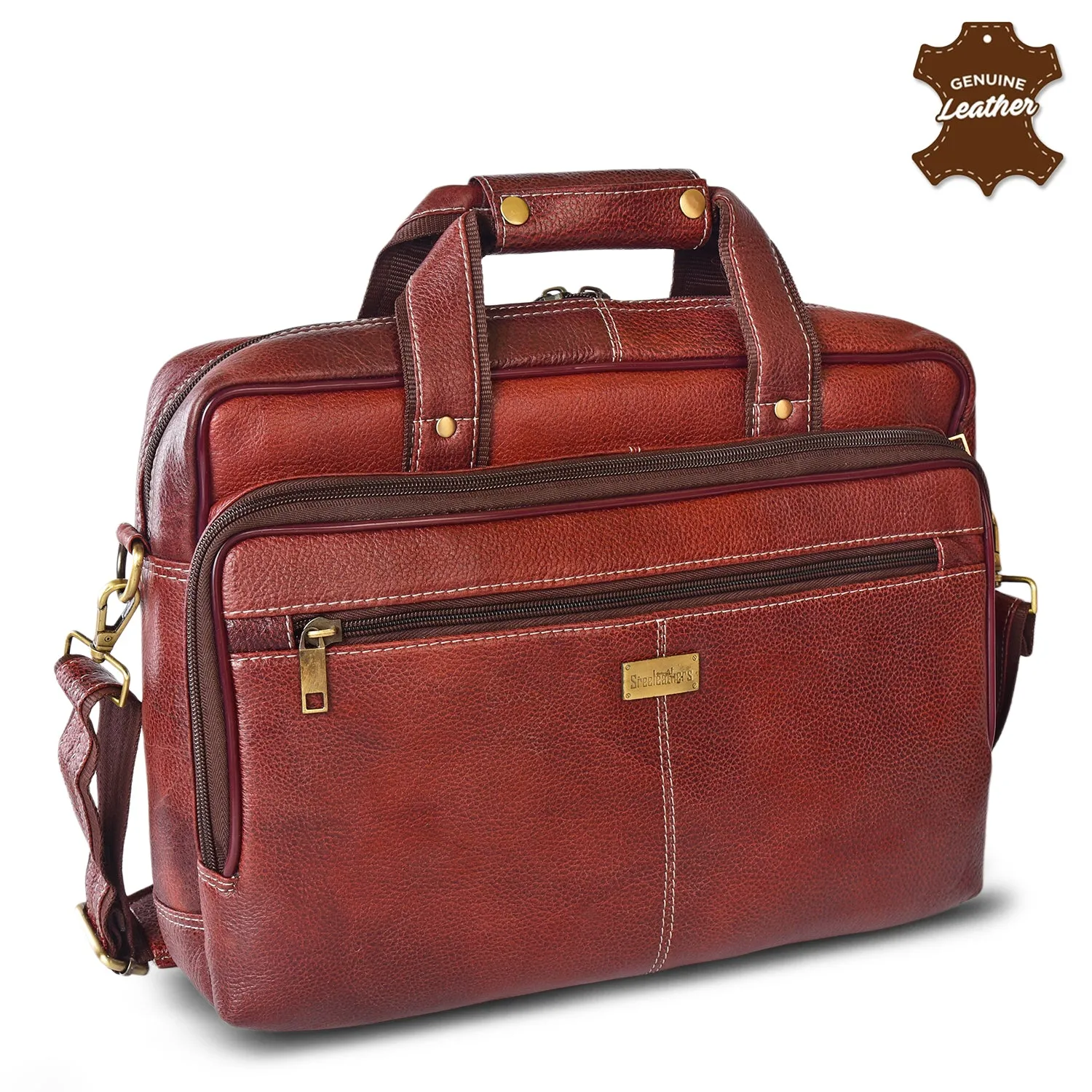 Leather Laptop Bag 998901 (Brown)