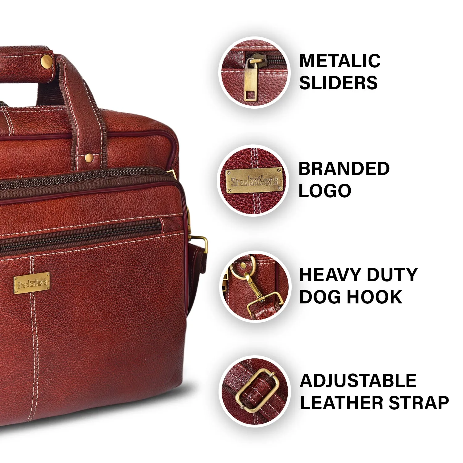 Leather Laptop Bag 998901 (Brown)