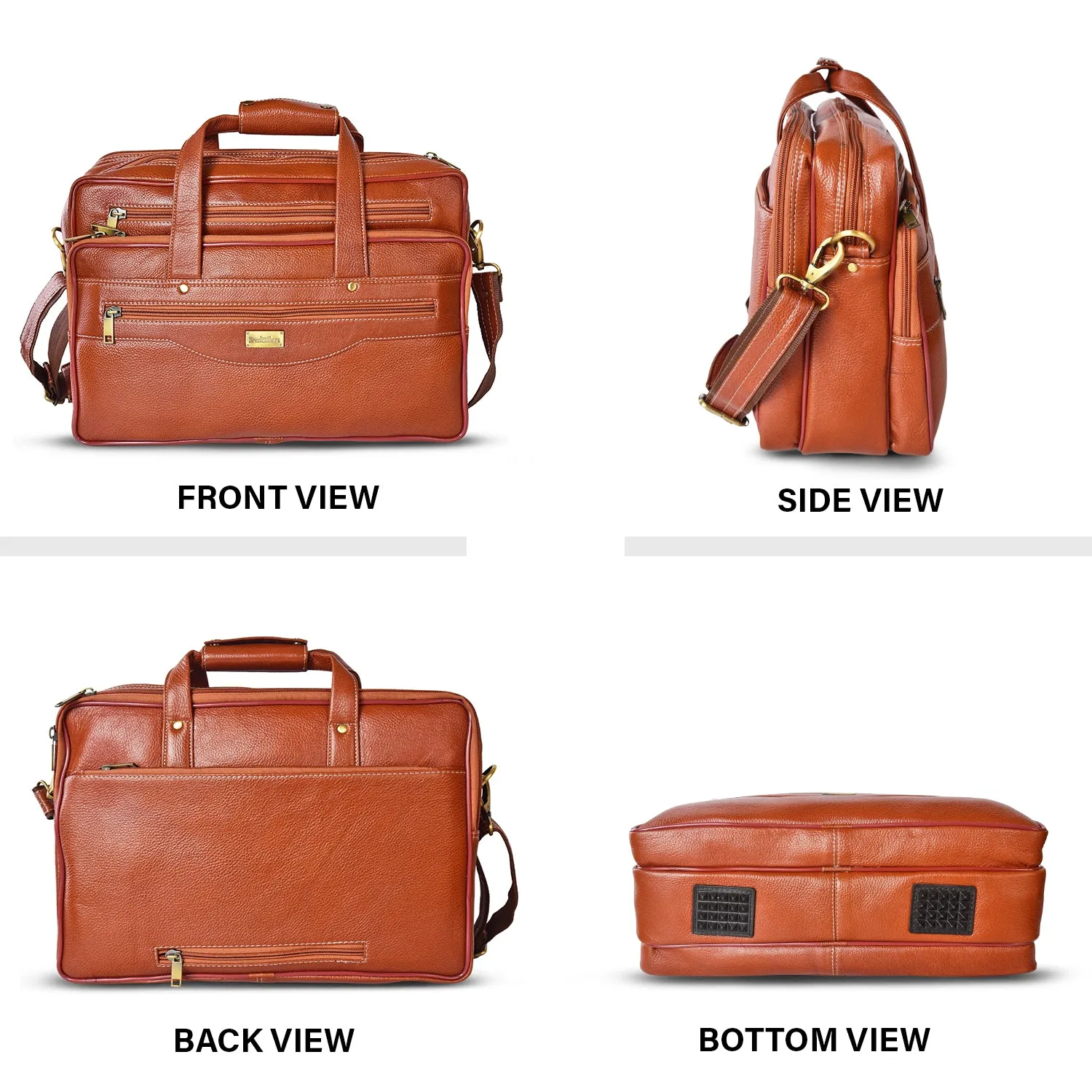 Leather Laptop Bag  998902 (Tan)