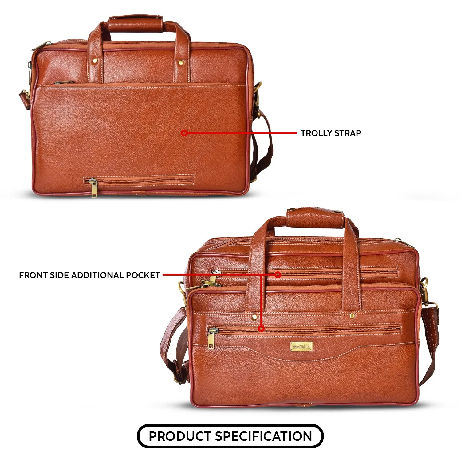 Leather Laptop Bag  998902 (Tan)