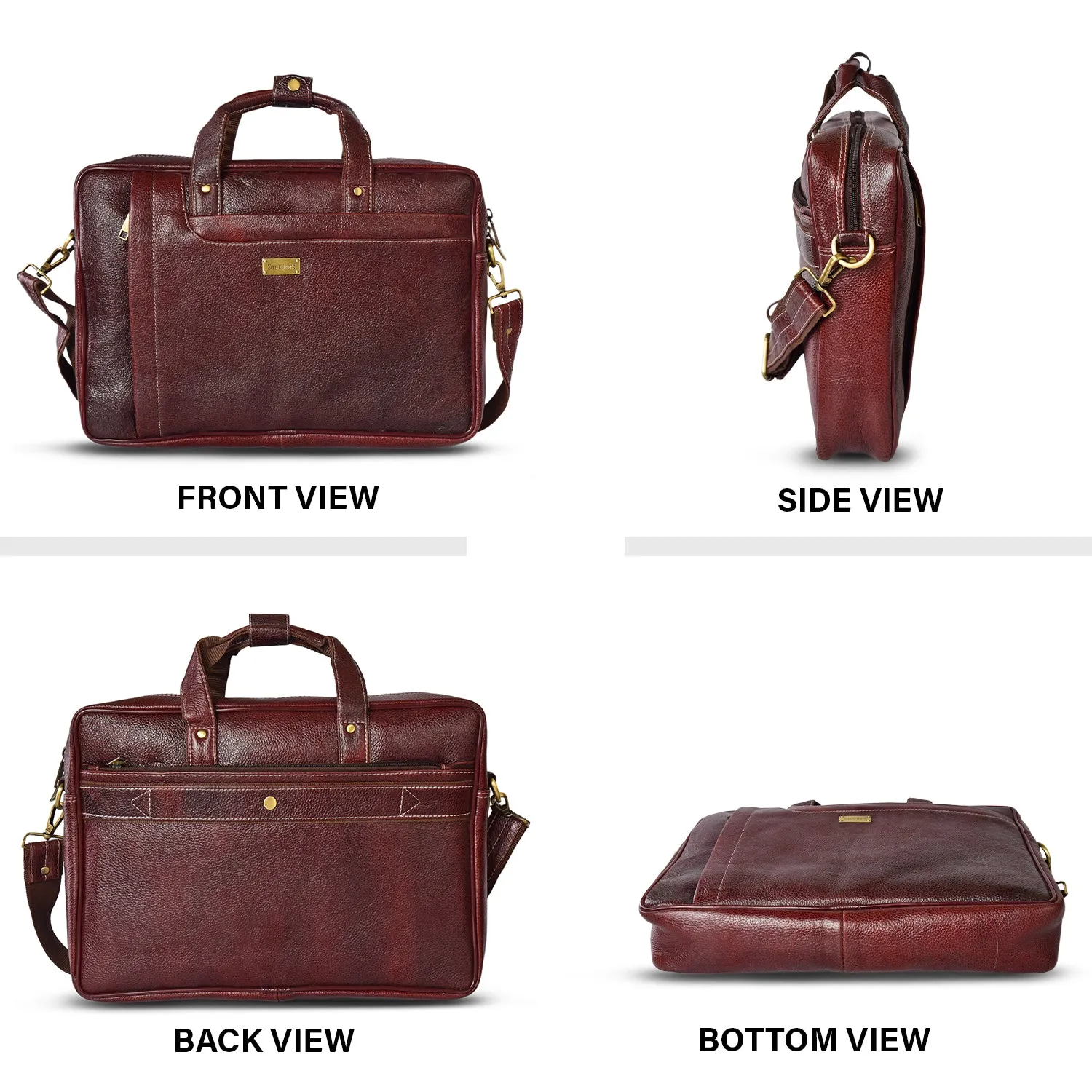 Leather Laptop Bag  998904 (Brown)